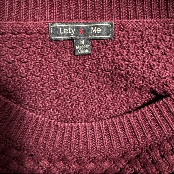 Preppy Knit Crew Neck Sweater with Tan Elbow Patches - Picture 8 of 10